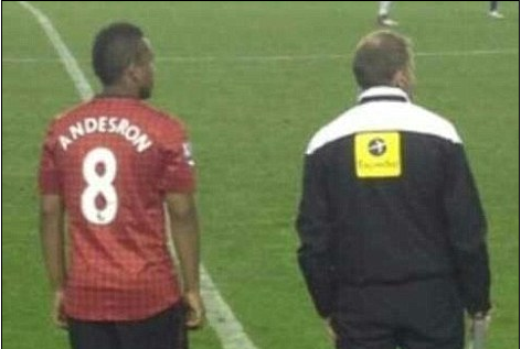  Andesron, Manchester United, Anderson, Felstavning